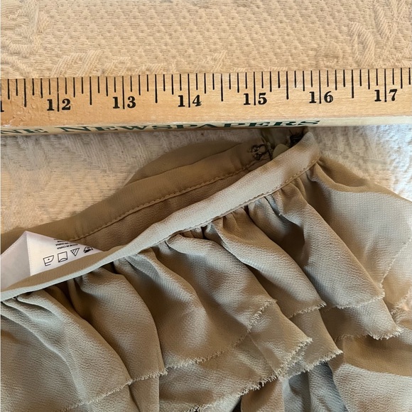 Michael Kors ruffle pleats pleated ruffles skirt nude beige khaki spring summer - Picture 3 of 7